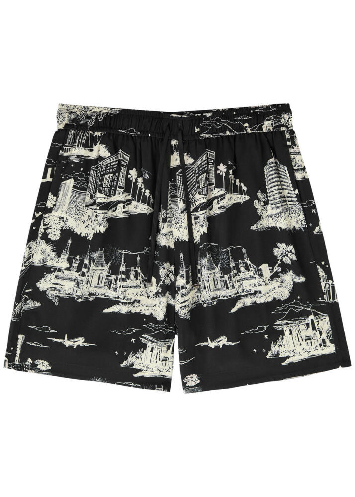 Amiri LA Landmark Printed Shorts - Black And White Cover