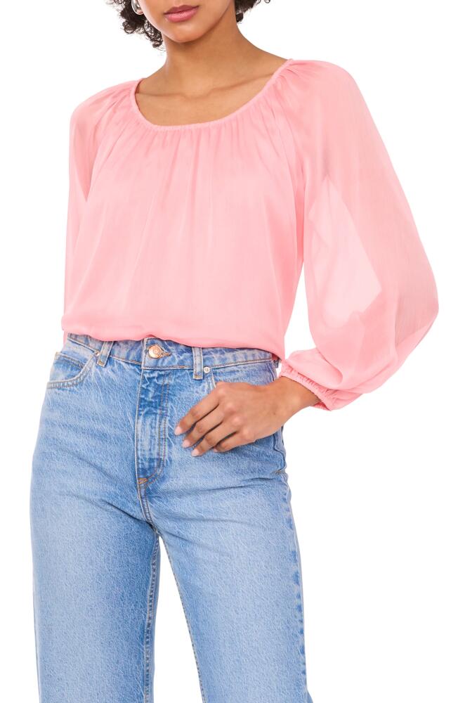 1.STATE Scoop Neck Top in Rose Gauze Cover