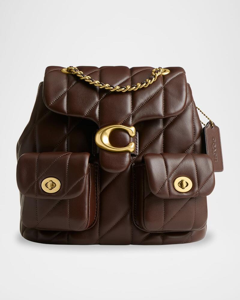 Coach Tabby Quilted Leather Chain Backpack Cover