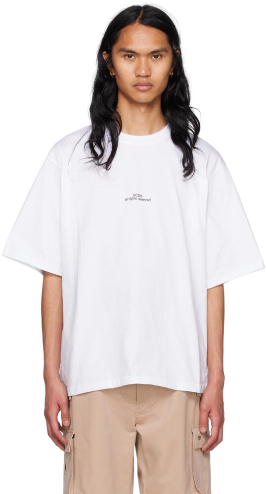 GCDS White Printed T-Shirt Cover