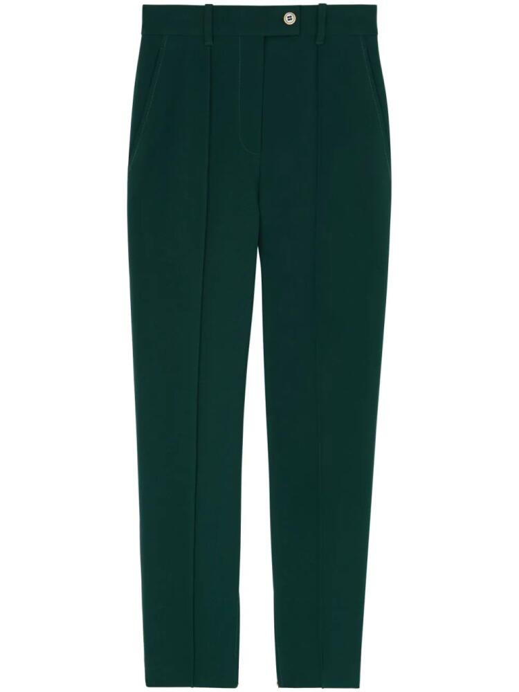 St. John stretch-cady tapered trousers - Green Cover