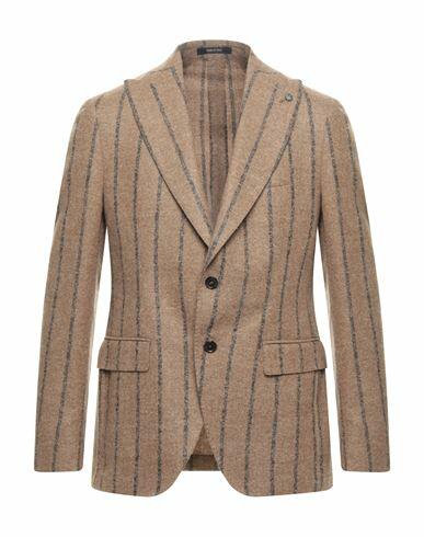 Angelo Nardelli Man Blazer Camel Alpaca wool, Virgin Wool, Polyamide Cover