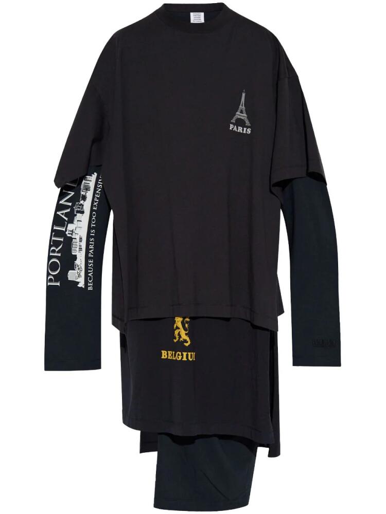 VETEMENTS Tourist midi dress - Black Cover