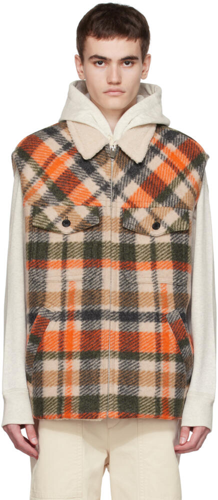 Isabel Marant Beige & Orange Kiraneo Vest Cover