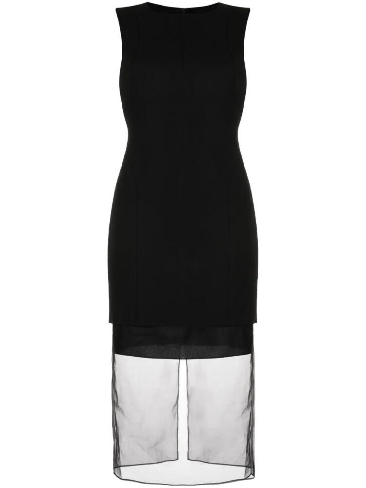 Jason Wu layered stretch-jersey midi dress - Black Cover