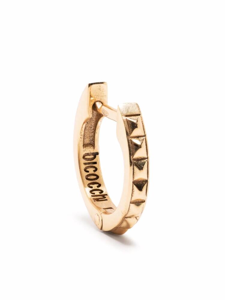 Emanuele Bicocchi pyramid stud small single hoop earring - Gold Cover