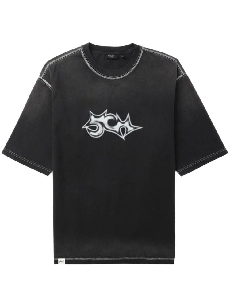 FIVE CM embroidered cotton T-shirt - Black Cover