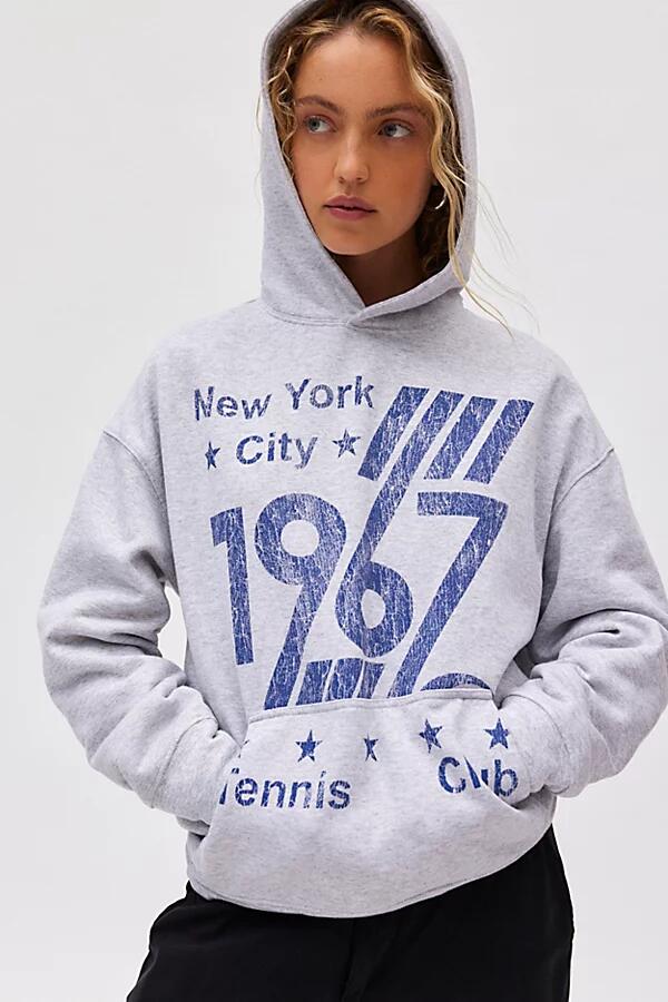 1967 Tennis Club Graphic Hoodie Sweatshirt in Grey Cover