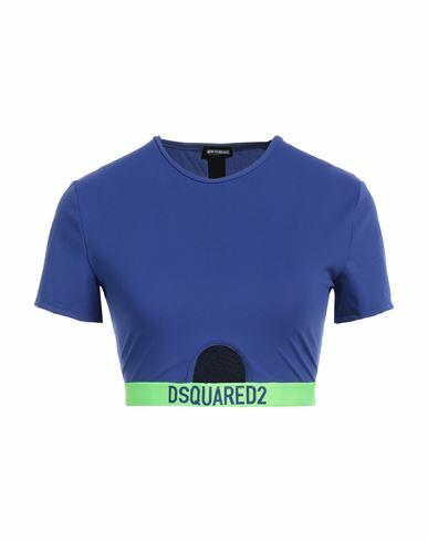 Dsquared2 Woman Undershirt Blue Polyamide, Elastane Cover