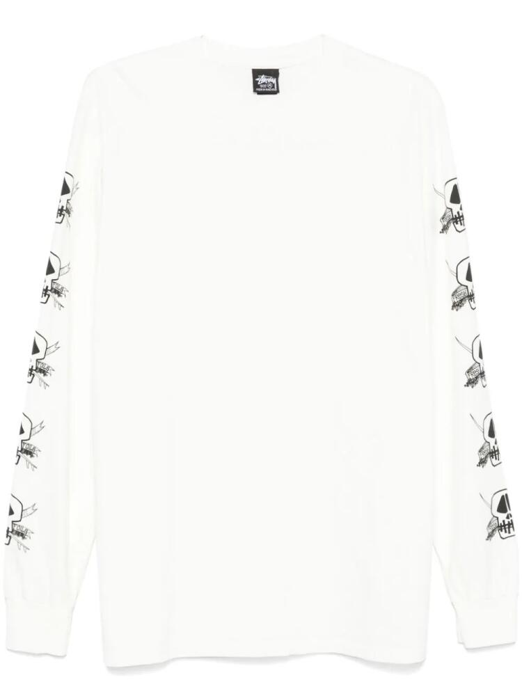 Stüssy skull-print T-shirt - White Cover