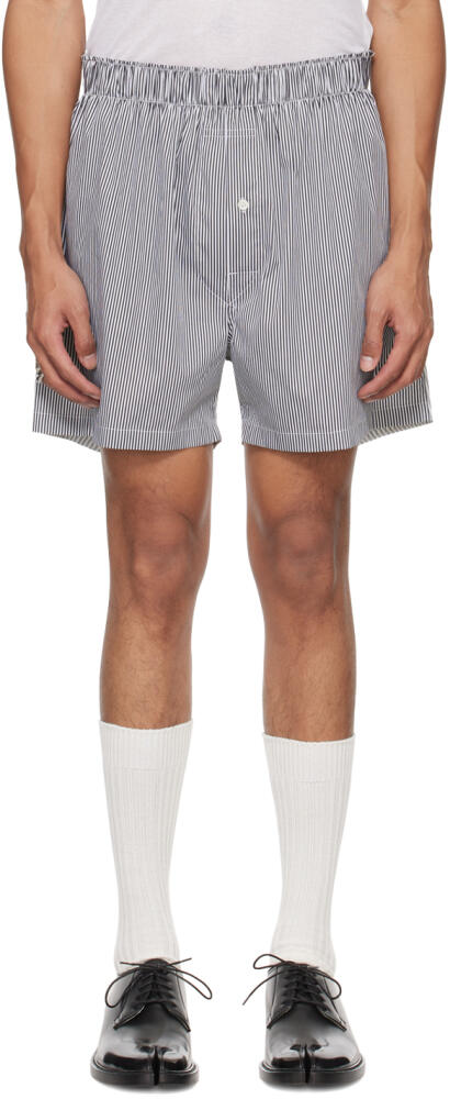 Maison Margiela Black & White Striped Shorts Cover