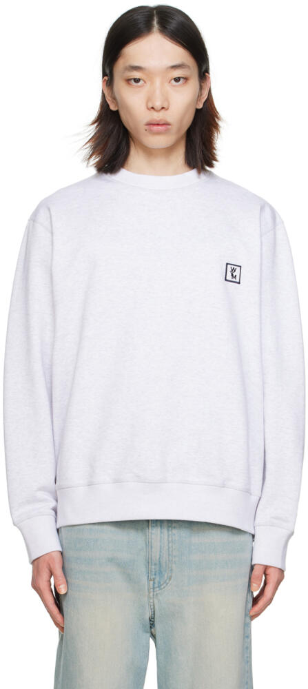 WOOYOUNGMI Gray Printed Sweatshirt Cover