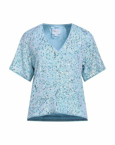 Isabelle Blanche Paris Woman T-shirt Sky blue Polyester Cover