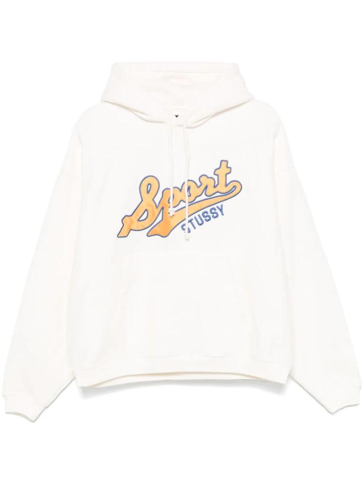 Stüssy satin-patch hoodie - Neutrals Cover