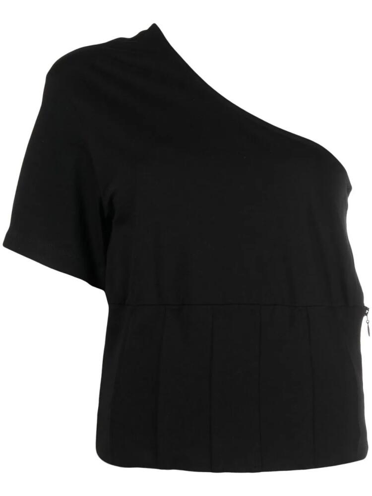 Federica Tosi one-shoulder short-sleeved T-shirt - Black Cover