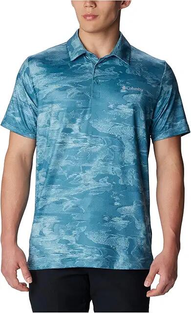 Columbia Tech Trail Novelty Polo (Cloudburst Beachwood) Men's Clothing Cover