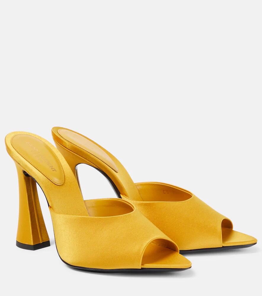 Saint Laurent Suite 105 satin crêpe mules Cover