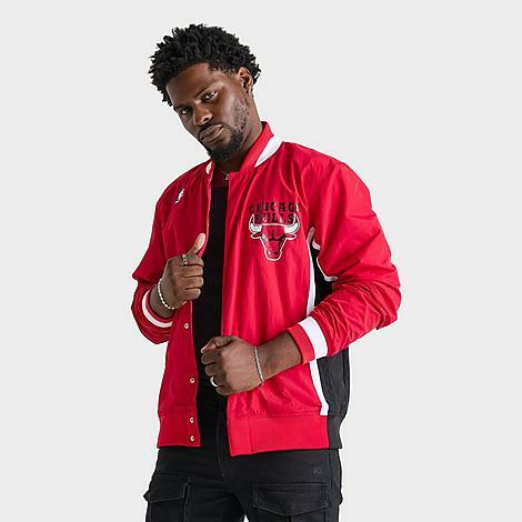 Mitchell And Ness Men's Chicago Bulls NBA 1992-93 Authentic Warm-Up Jacket in Red/Red Cover