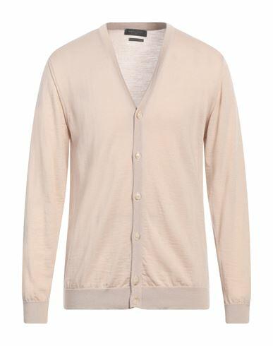 Daniele Fiesoli Man Cardigan Beige Merino Wool Cover