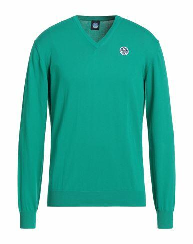 North Sails Man Sweater Emerald green Cotton Cover