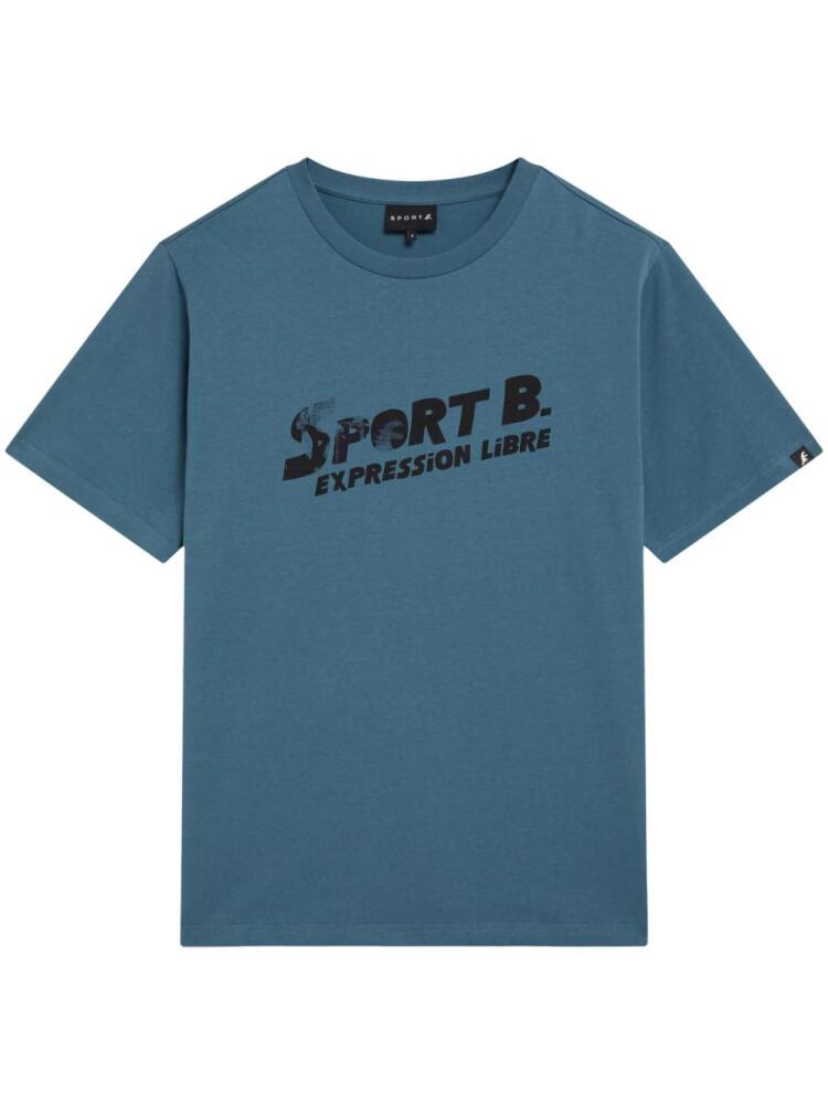 SPORT b. by agnès b. logo-print cotton T-shirt - Blue Cover