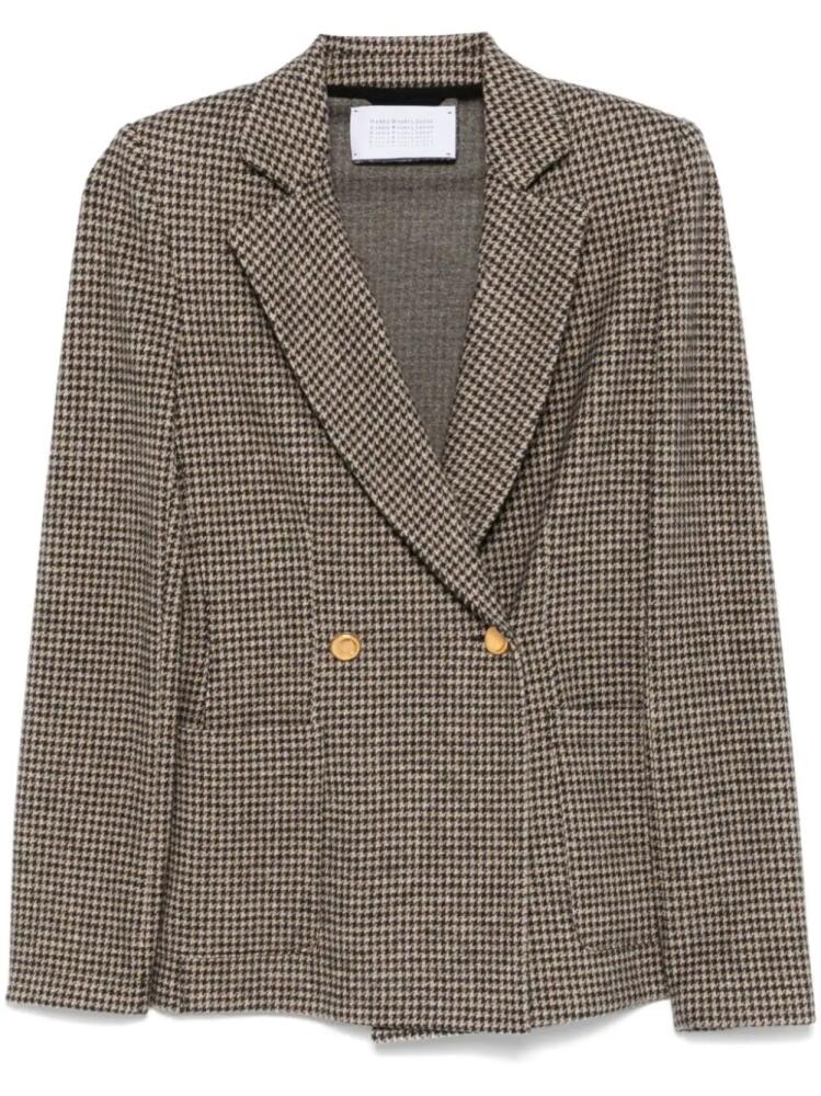 Harris Wharf London houndstooth-pattern blazer - Neutrals Cover