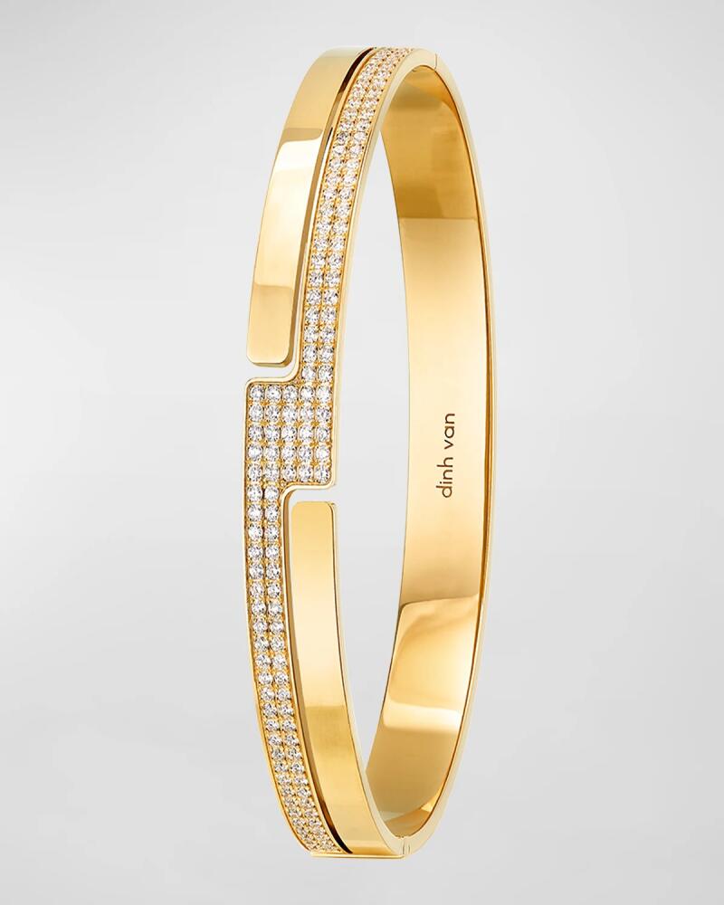 DINH VAN Seventies 18K Yellow Gold Diamond Bracelet Cover