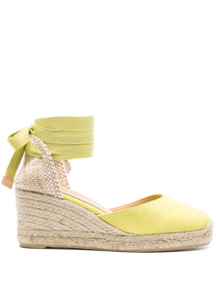 Castañer Carina 70mm wedge espadrilles - Green Cover