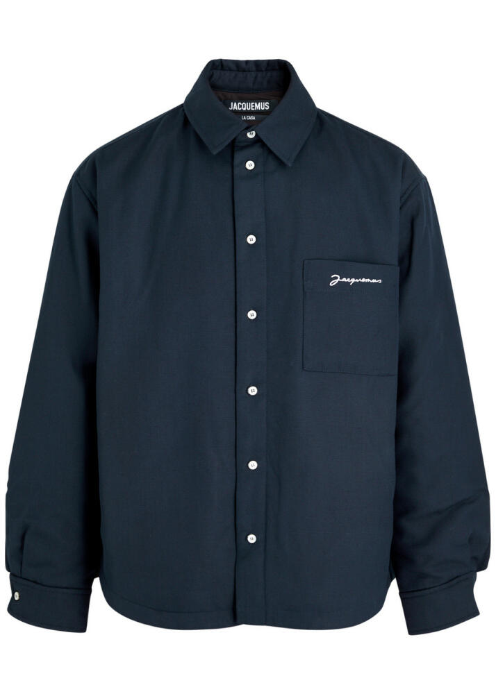 Jacquemus La Chemise Boulanger Padded Overshirt - Navy Cover