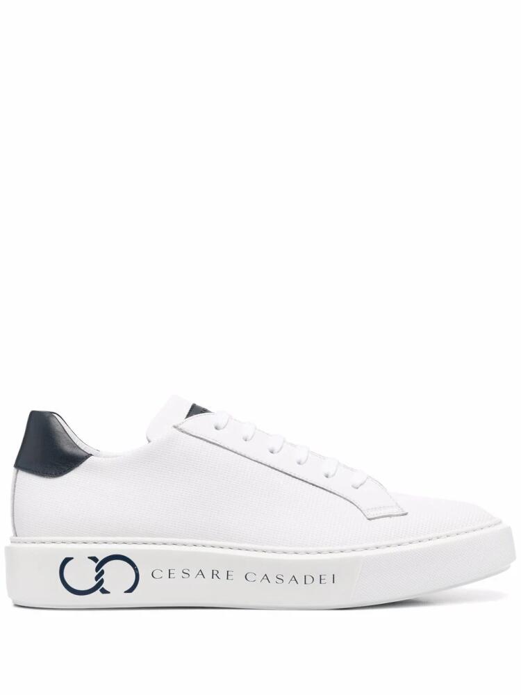 Casadei panelled low-top sneakers - White Cover