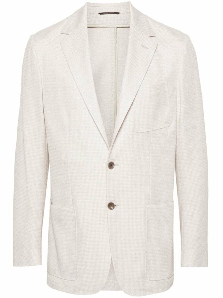 Canali mélange-effect blazer - Neutrals Cover