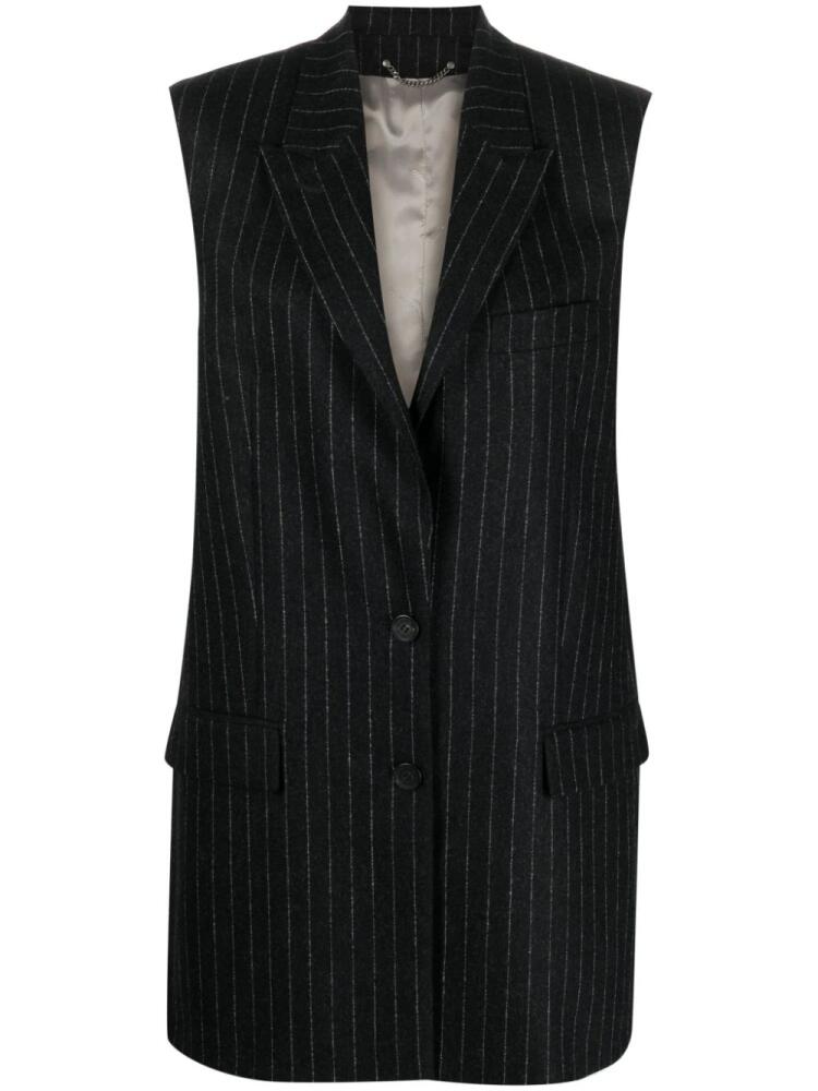 Golden Goose stripe-pattern peak-lapels gilet - Grey Cover