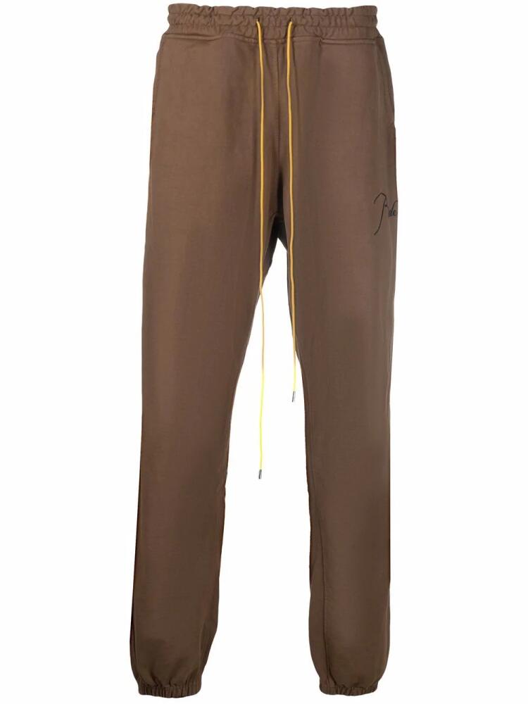 RHUDE drawstring-waist track trousers - Brown Cover