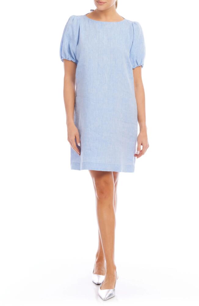 FIFTEEN TWENTY Juliette Linen Minidress in Capri Blue Cover