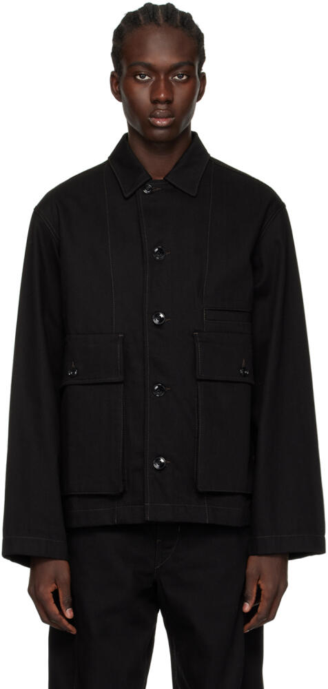 LEMAIRE Black Boxy Denim Jacket Cover