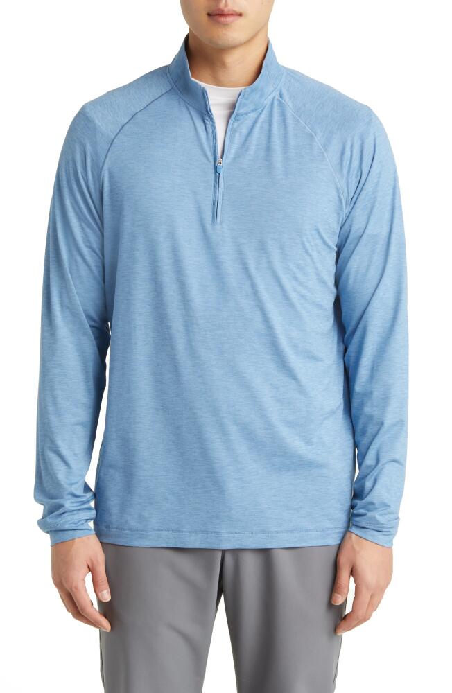 johnnie-O Freeborne PREP-FORMANCE Quarter Zip Pullover in Monsoon Cover