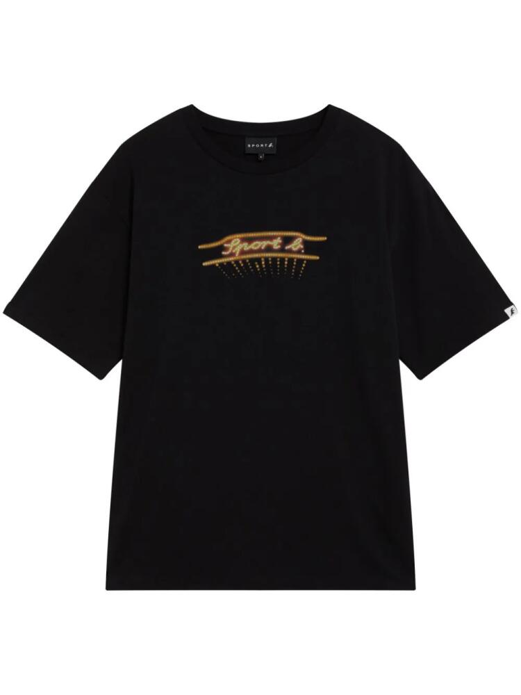 SPORT b. by agnès b. logo-print cotton T-shirt - Black Cover