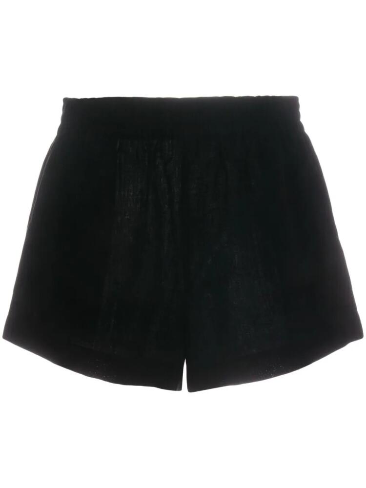 Reformation Mila linen shorts - Black Cover