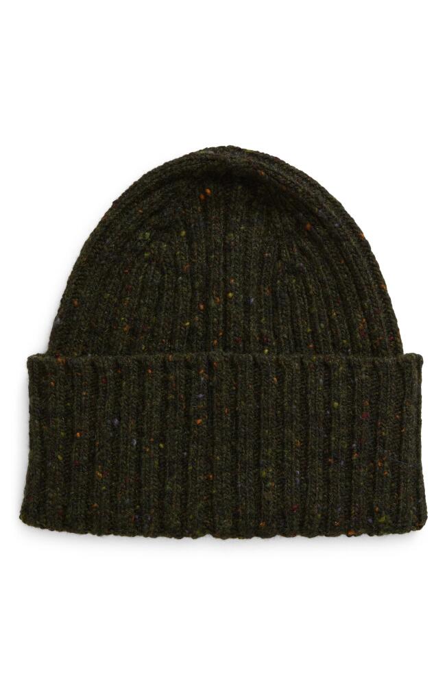 Drake's Cuff Merino Wool Rib Beanie in 300 Mourne Brown Cover