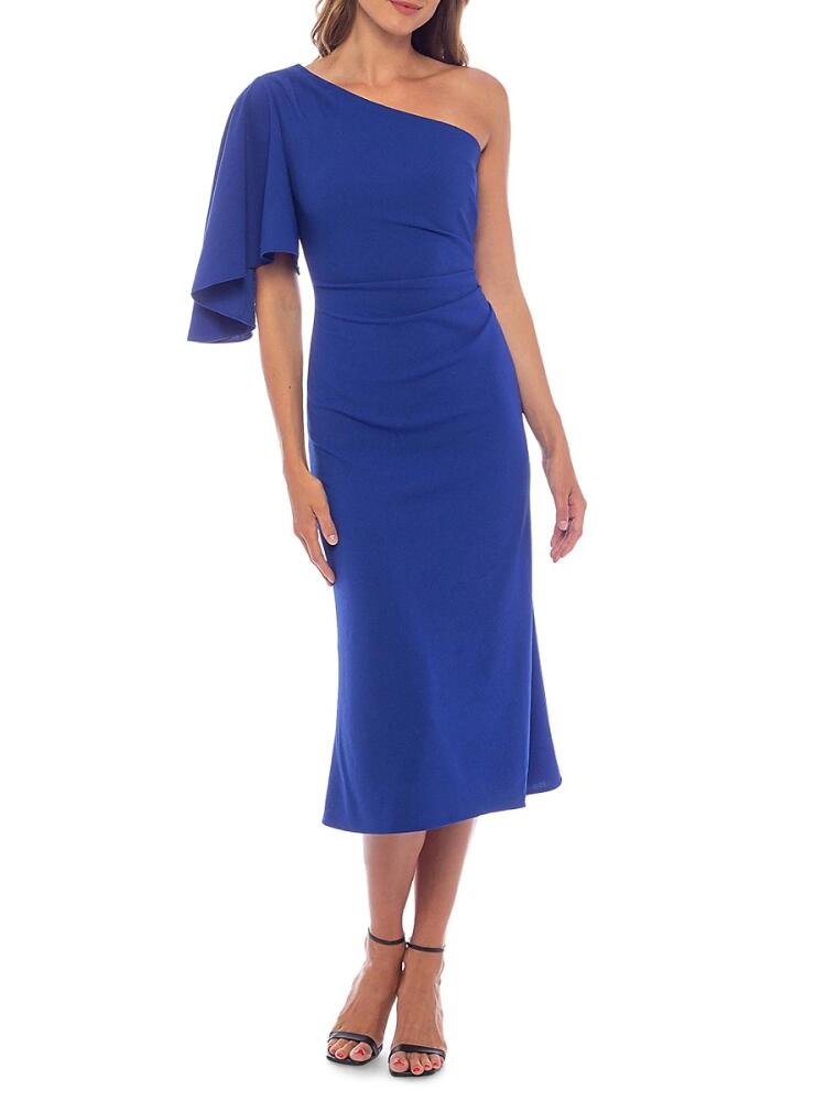 Marina Women's Flutter Midi Sheath Dress - Royal Cover