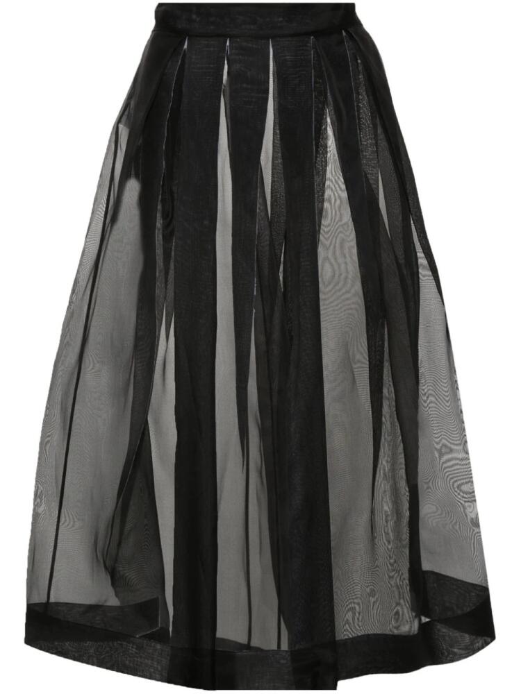 Moschino organza flared midi skirt - Black Cover