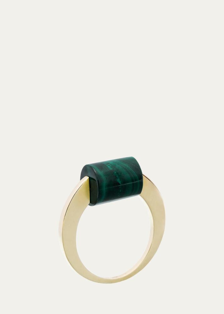 Aliita Deco Cylinder Ring with Malachite Cover