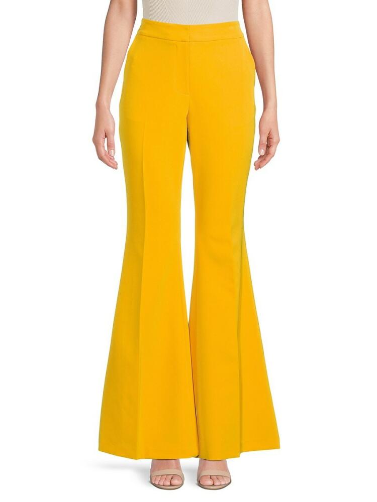 BCBGMAXAZRIA Women's Flare-Leg Pants - Golden Rod Cover