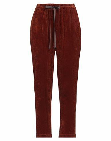 Emma & Gaia Woman Pants Rust Viscose Cover