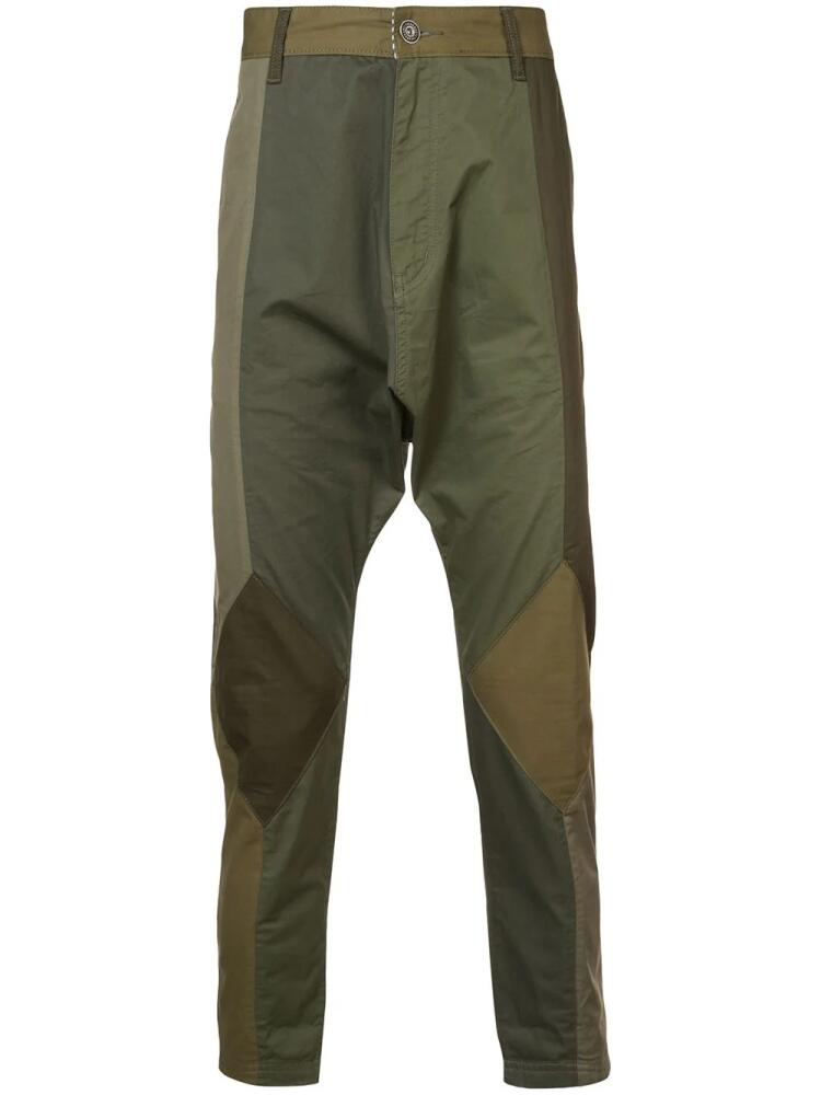 Mostly Heard Rarely Seen twill drop crotch pants - Green Cover