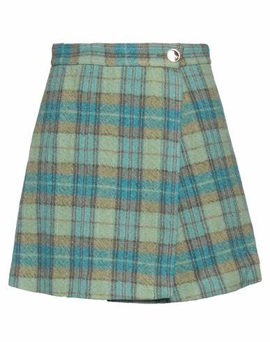 Sandro Woman Mini skirt Light green Virgin Wool Cover