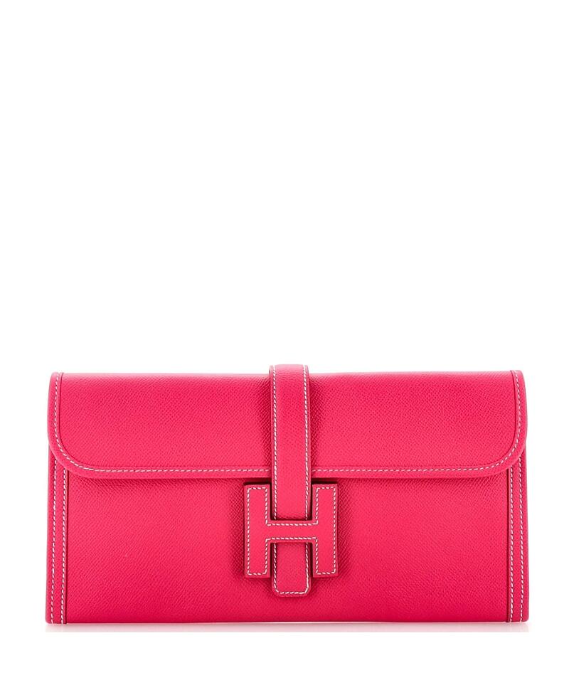 Pre-Owned Hermes 29 Jige Elan Clutch Epsom Cover