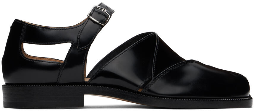 Maison Margiela Black Tabi Leather Sandals Cover