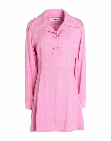 Ami Alexandre Mattiussi Woman Mini dress Pink Viscose, Silk Cover