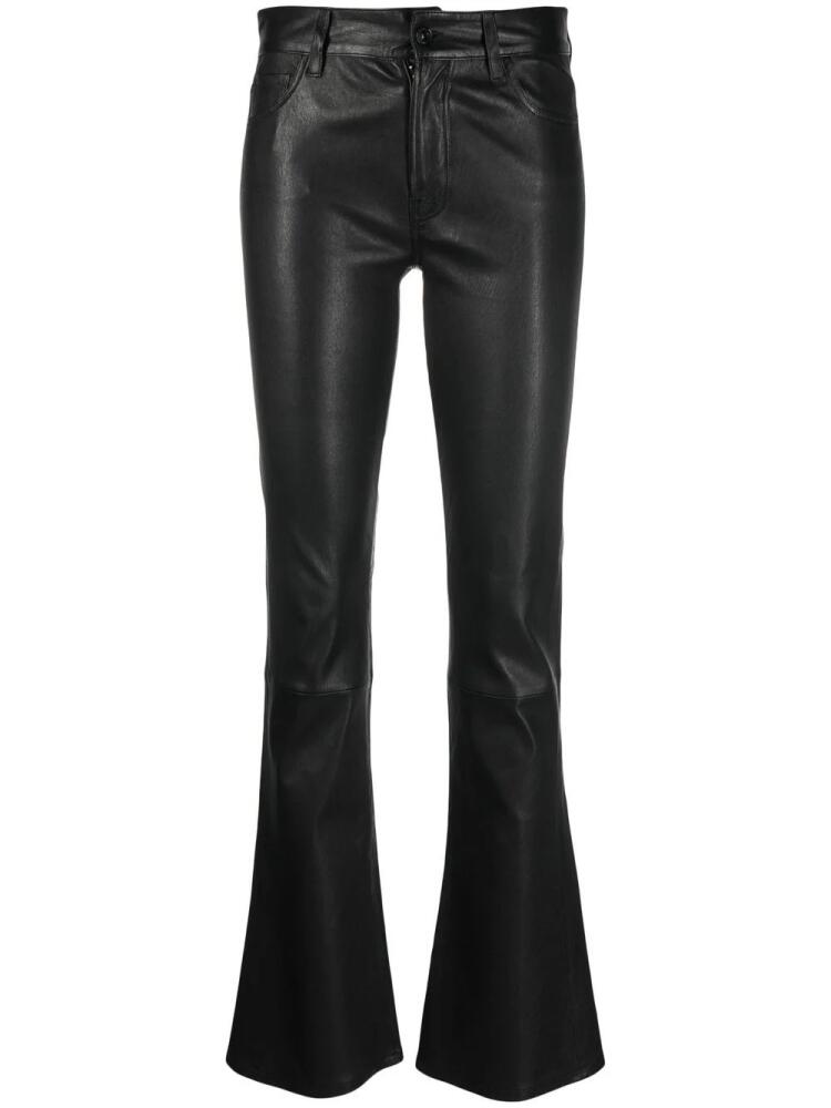 7 For All Mankind high-waisted leather pants - Black Cover